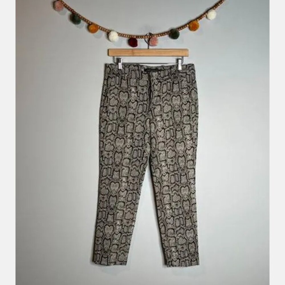 Zara Sz 6 Adorable Animal Snakeskin Print Pants